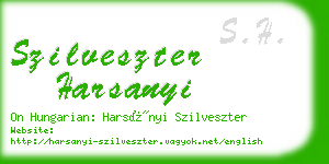 szilveszter harsanyi business card